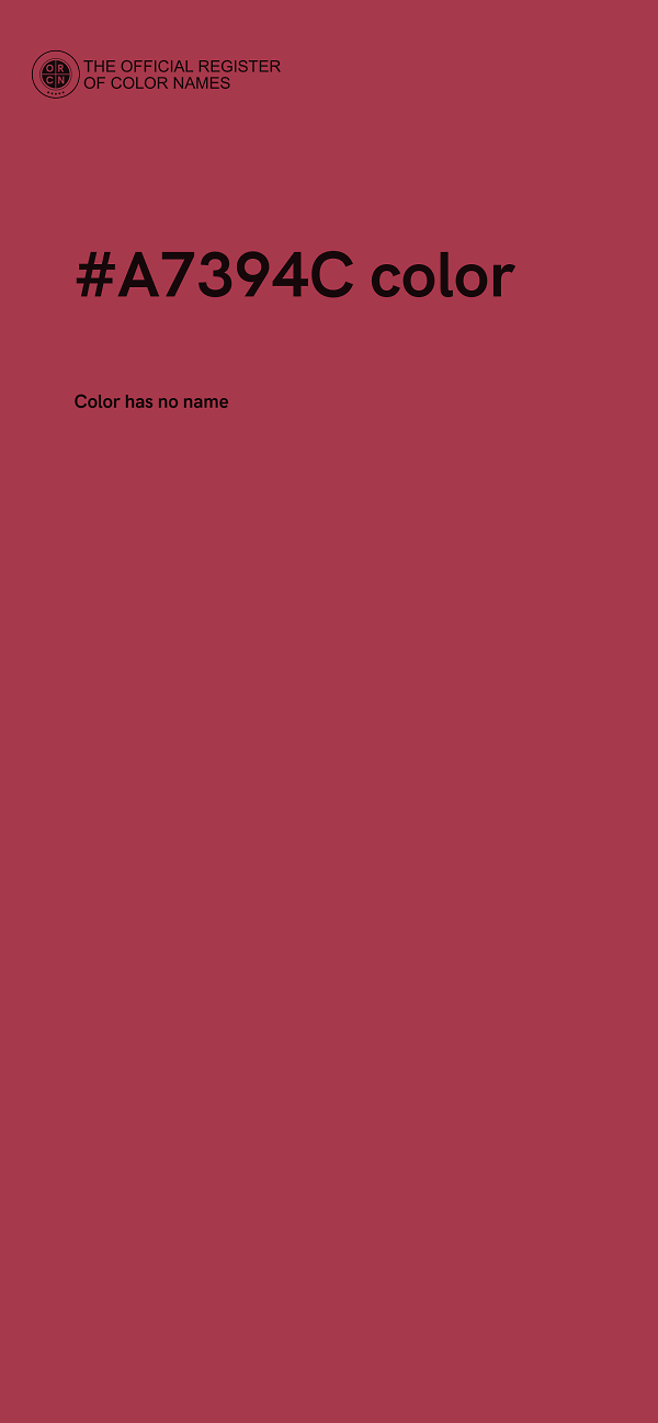 #A7394C color image