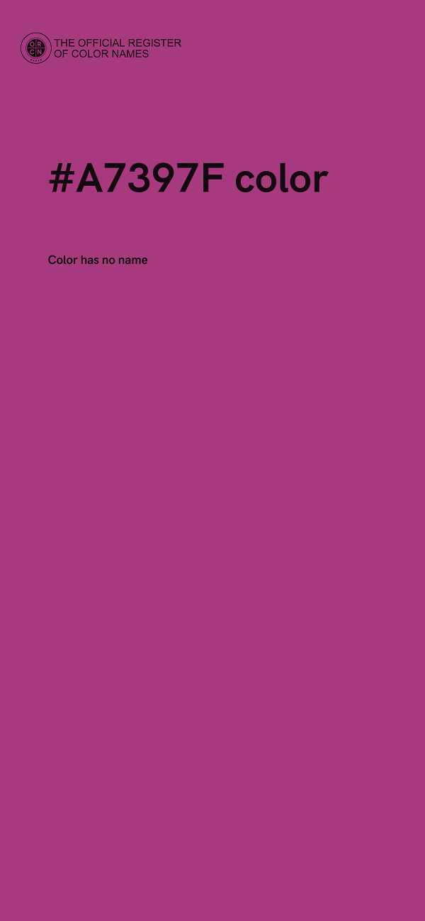 #A7397F color image