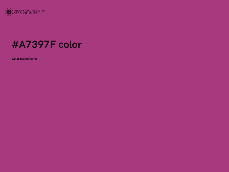 #A7397F color image