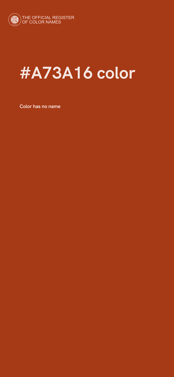 #A73A16 color image