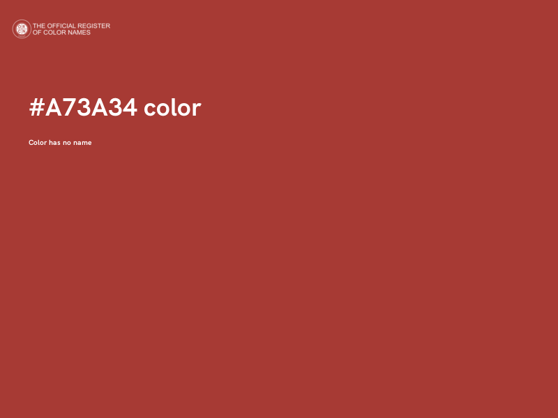 #A73A34 color image