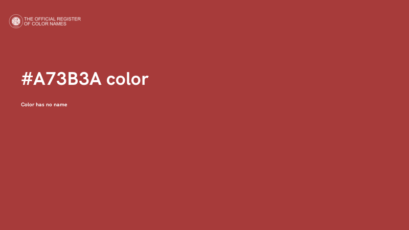 #A73B3A color image