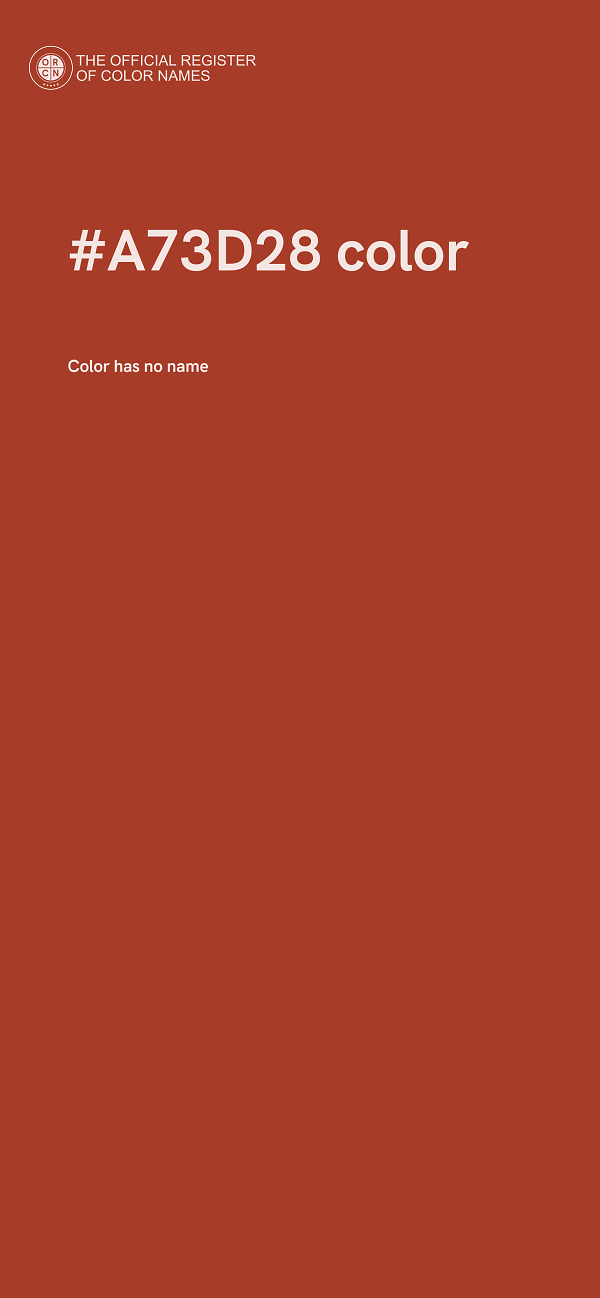 #A73D28 color image