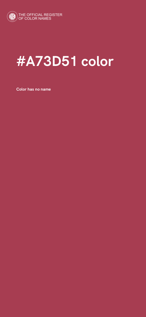 #A73D51 color image