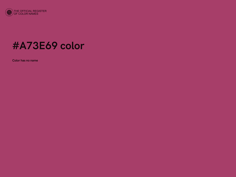 #A73E69 color image