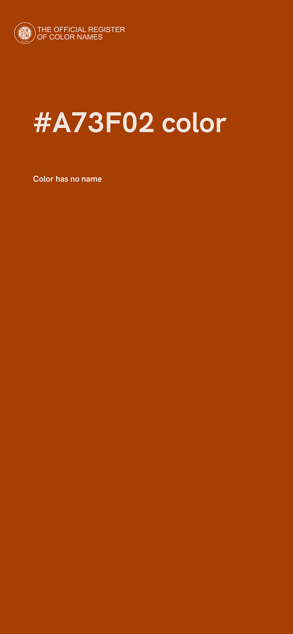 #A73F02 color image