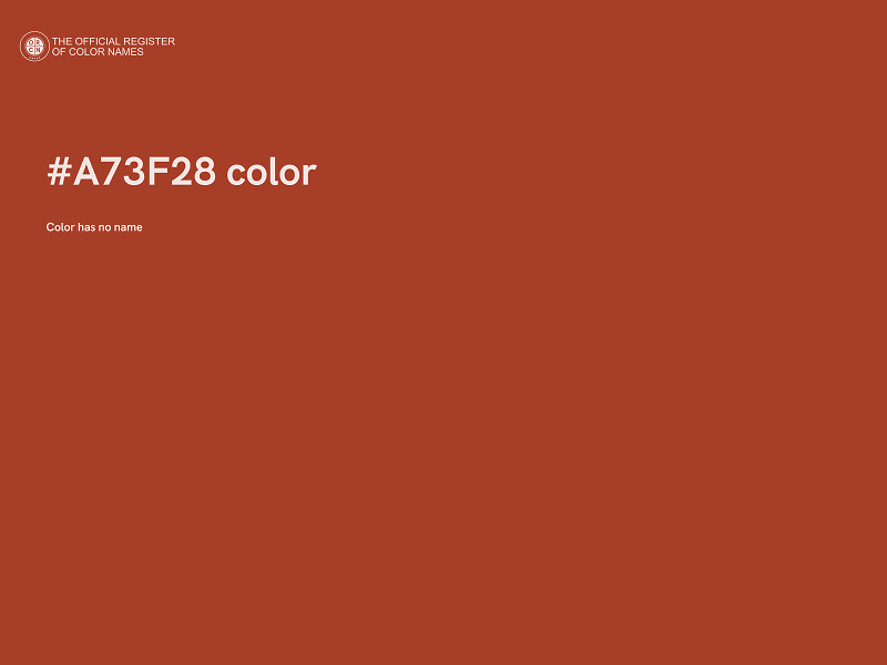 #A73F28 color image