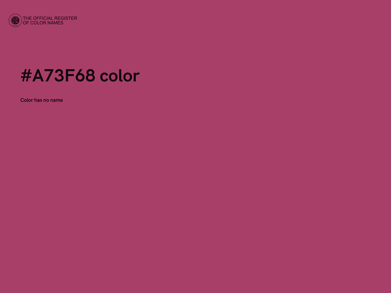 #A73F68 color image