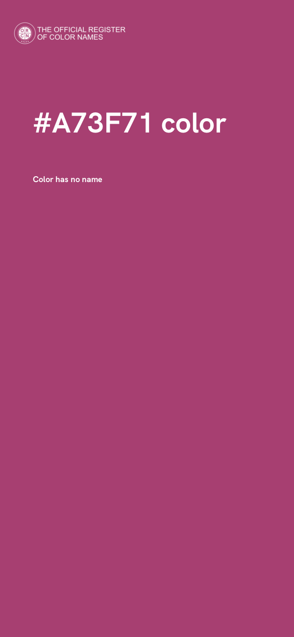 #A73F71 color image