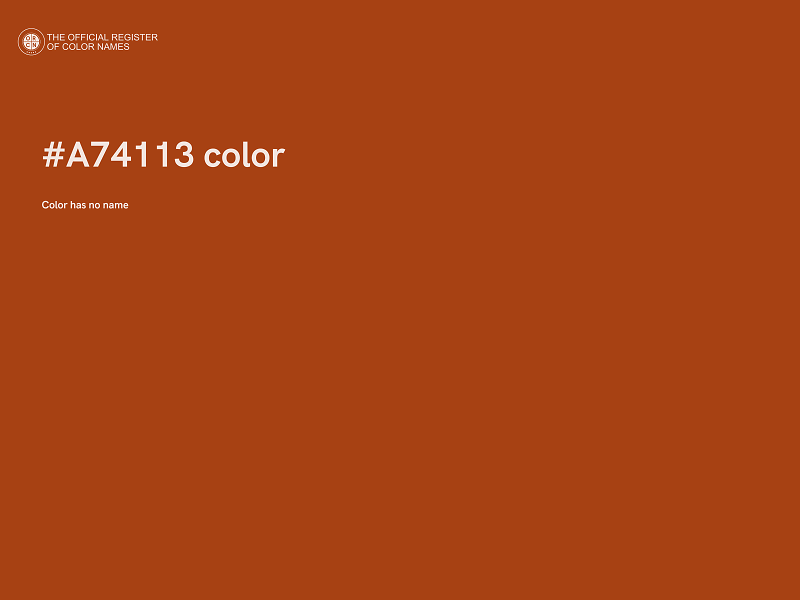 #A74113 color image