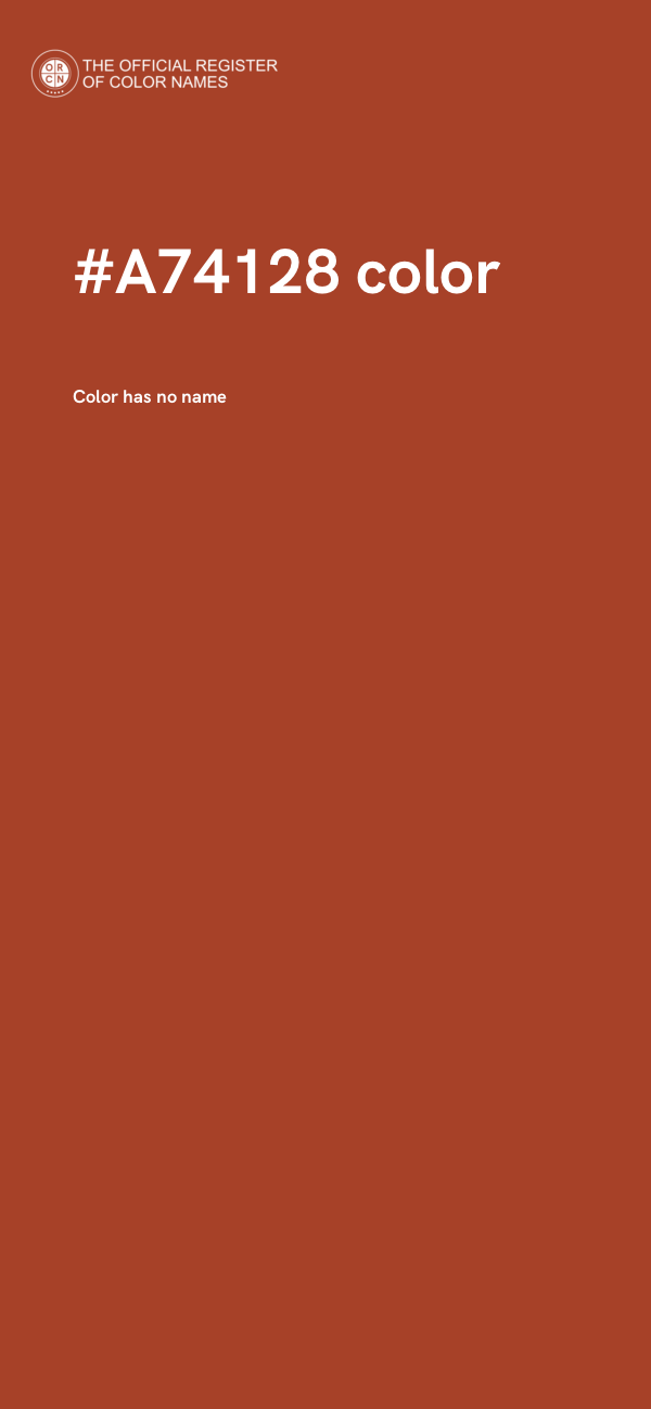 #A74128 color image