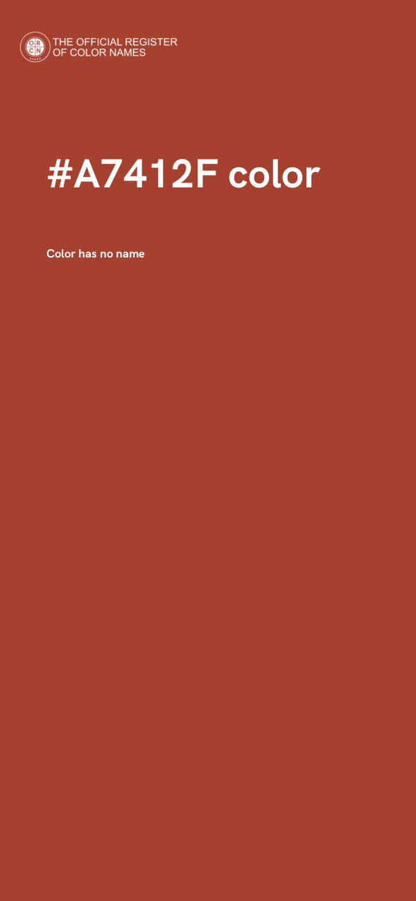 #A7412F color image