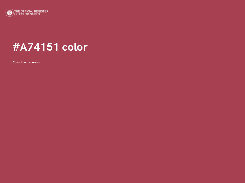 #A74151 color image