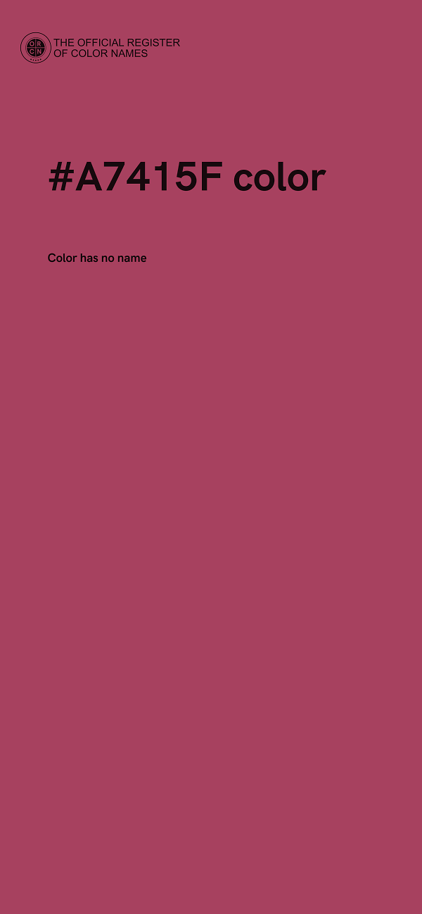 #A7415F color image