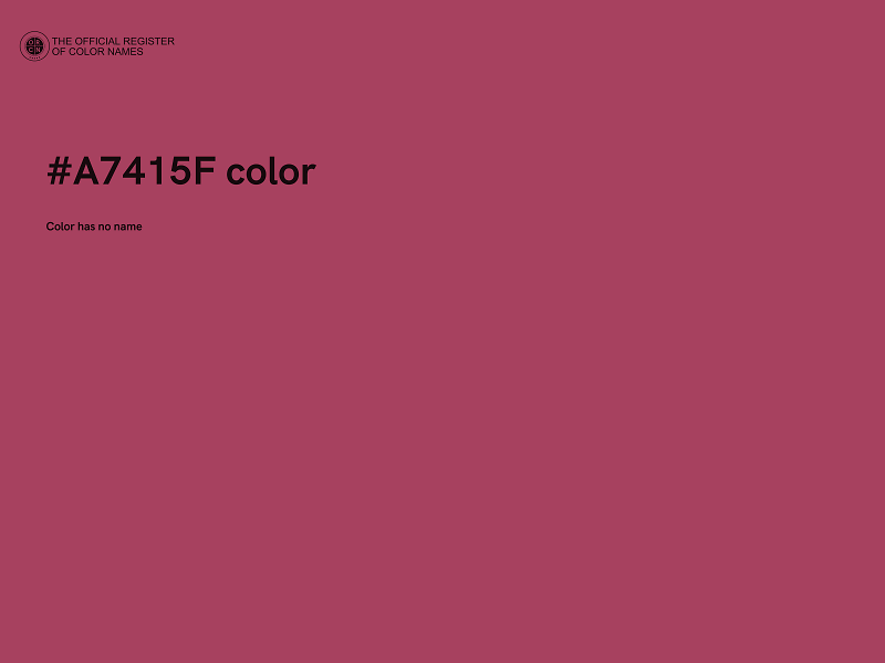 #A7415F color image