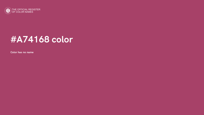 #A74168 color image
