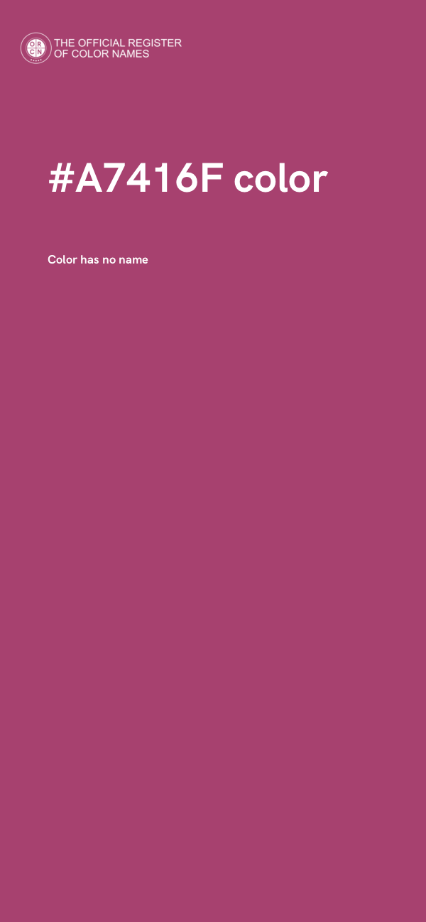 #A7416F color image