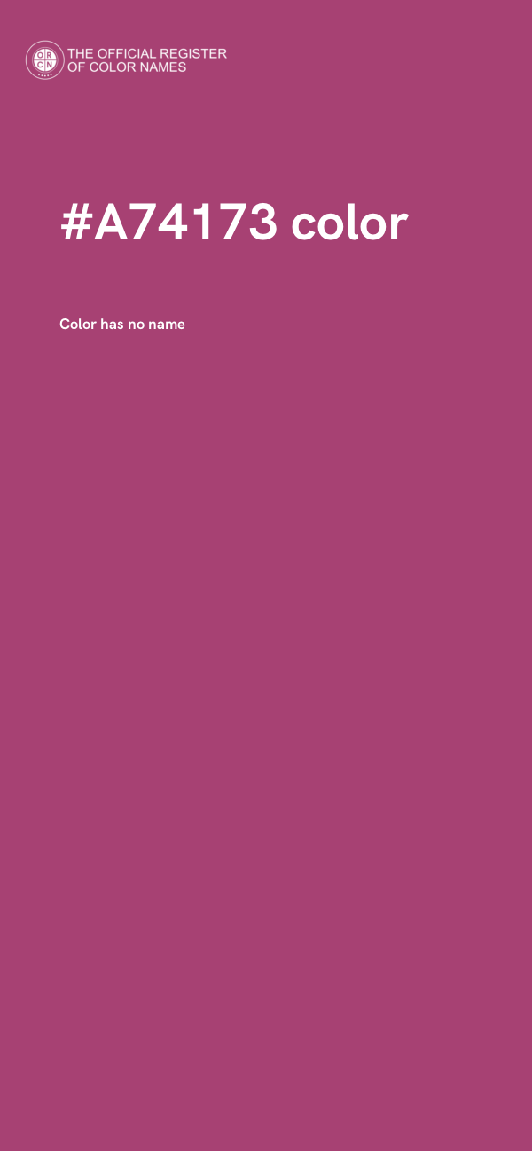 #A74173 color image