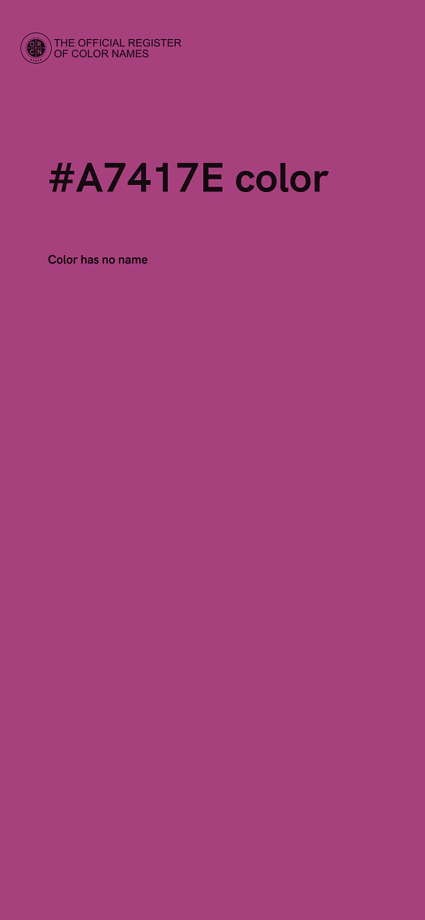 #A7417E color image