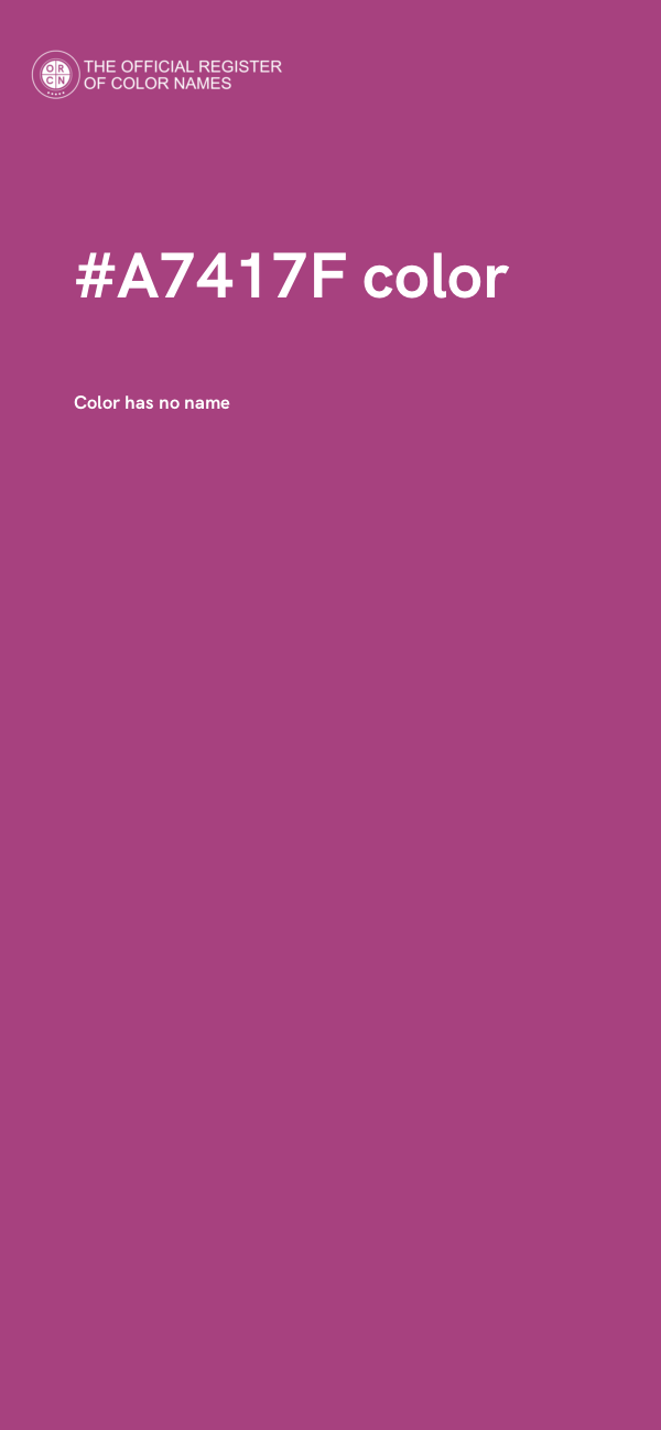 #A7417F color image