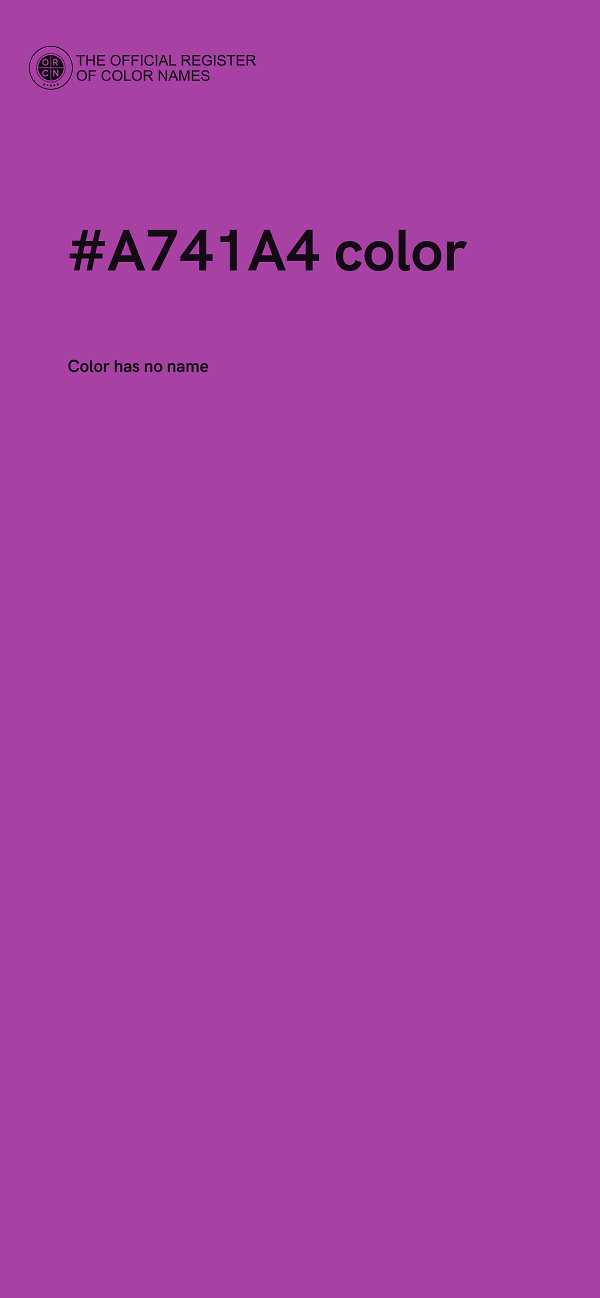 #A741A4 color image