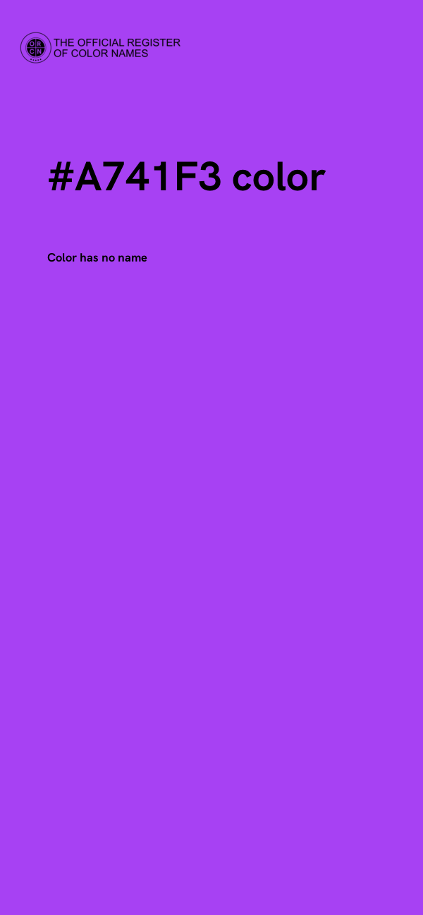 #A741F3 color image