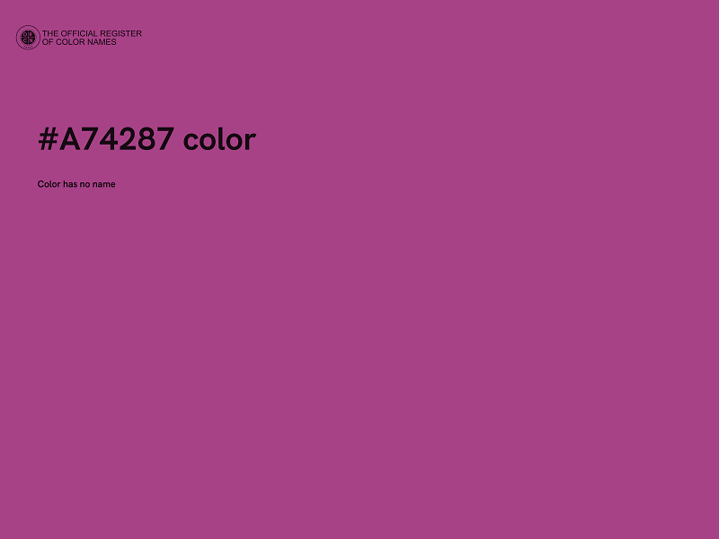 #A74287 color image