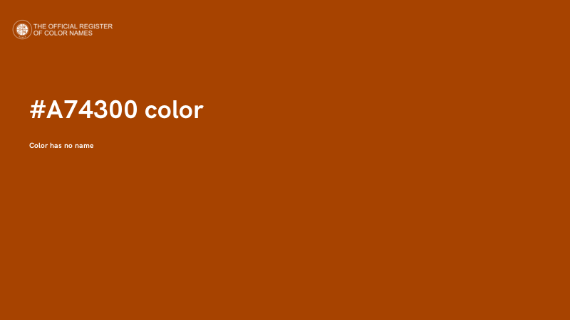 #A74300 color image