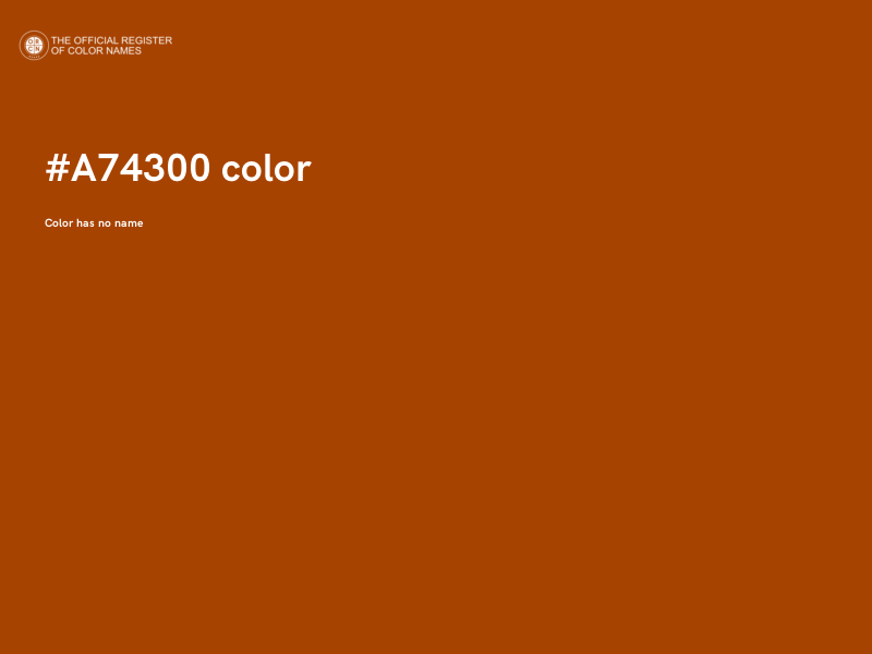 #A74300 color image