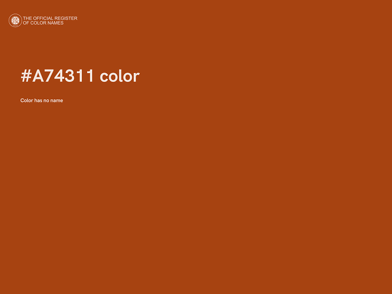 #A74311 color image