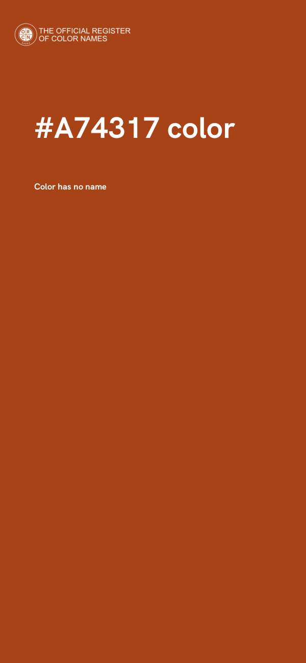 #A74317 color image
