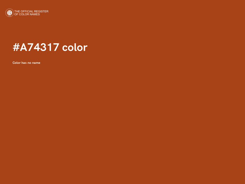 #A74317 color image