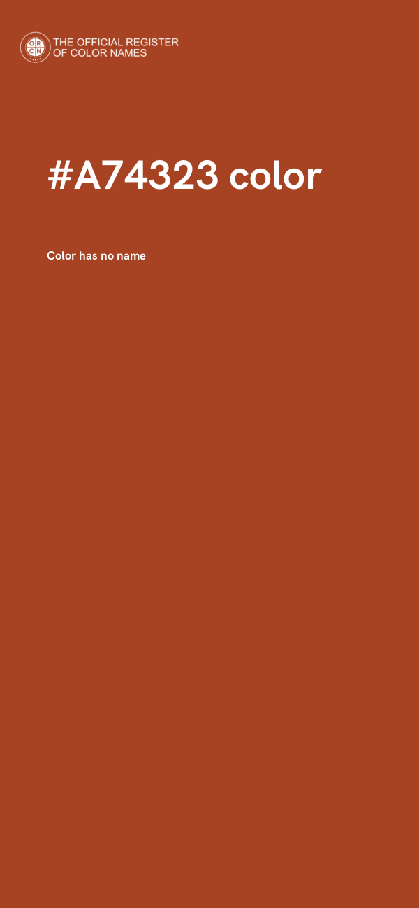 #A74323 color image