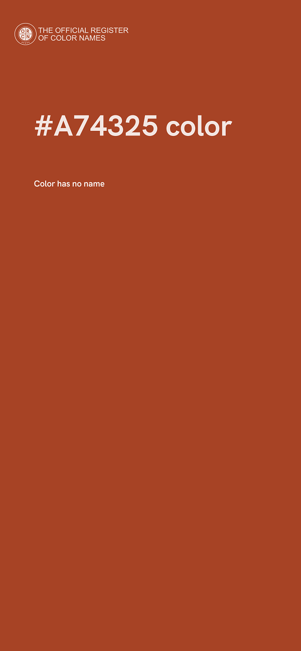 #A74325 color image