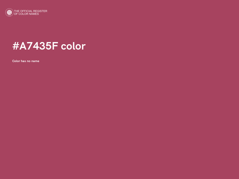#A7435F color image