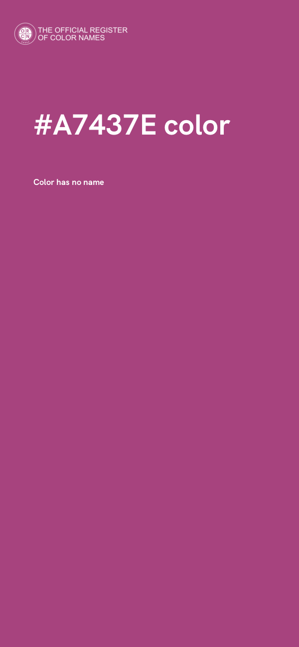 #A7437E color image