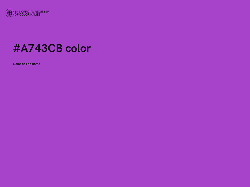 #A743CB color image