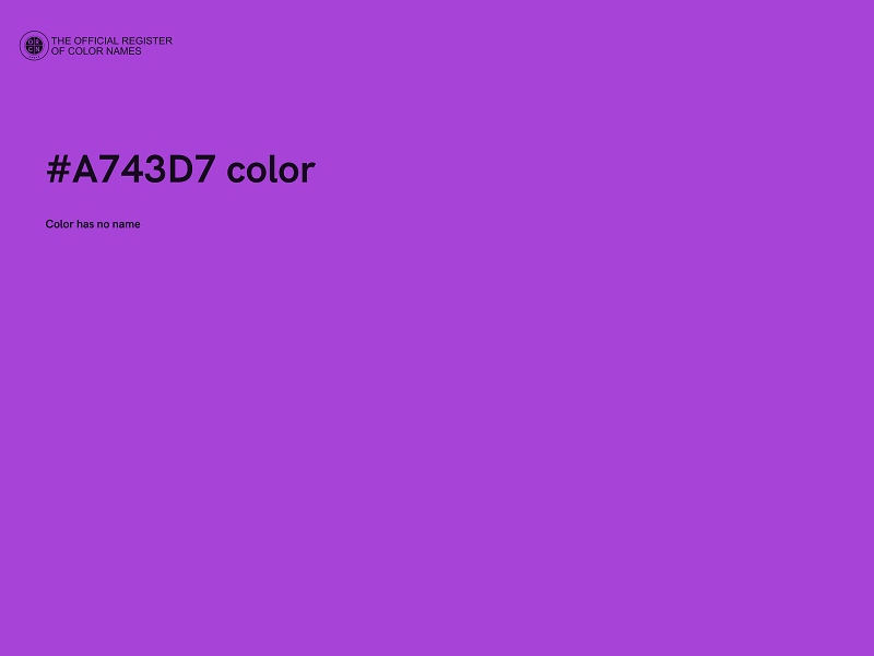 #A743D7 color image