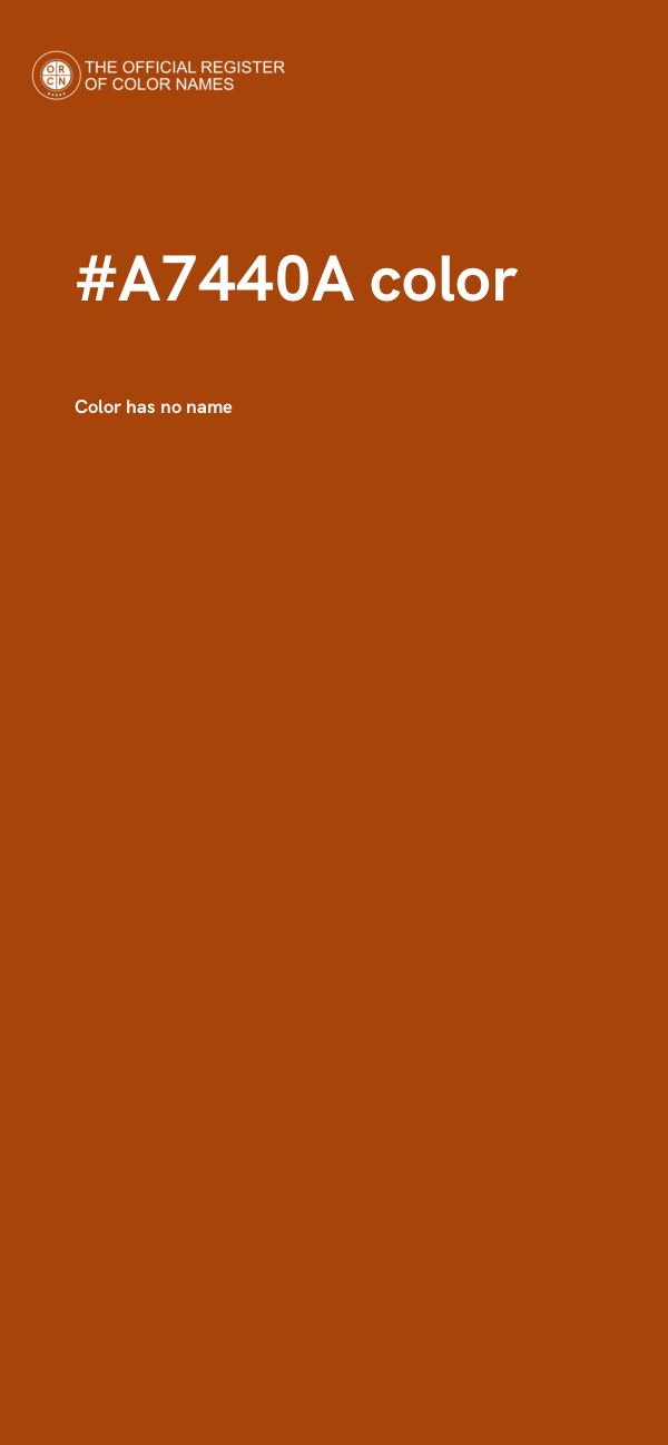 #A7440A color image