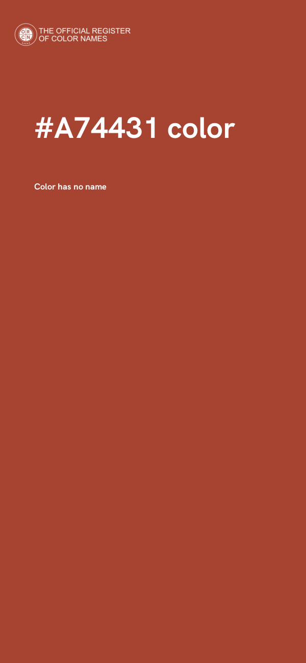 #A74431 color image