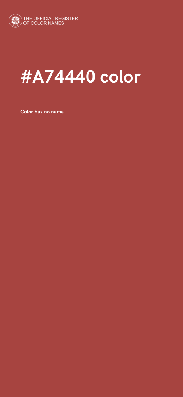 #A74440 color image