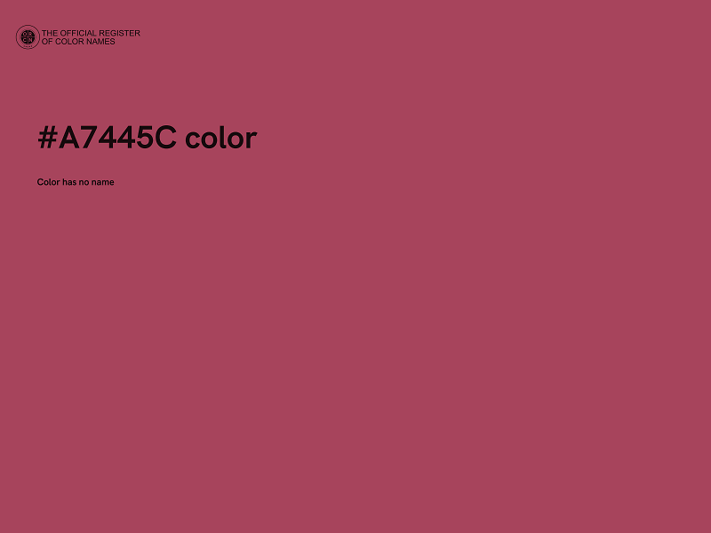 #A7445C color image