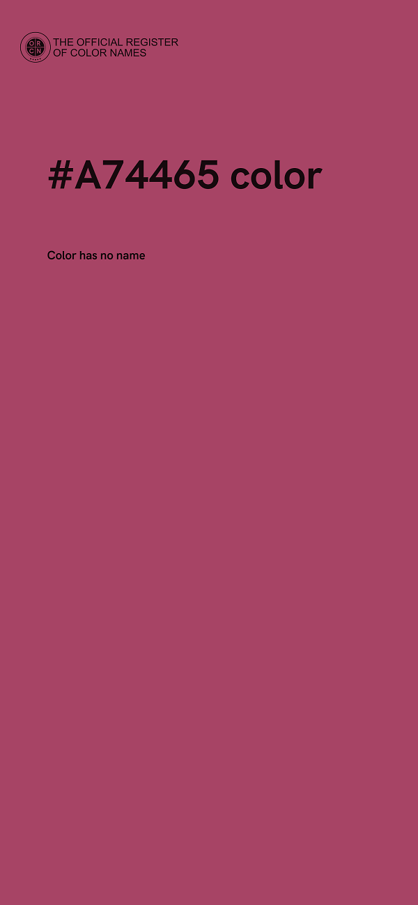 #A74465 color image