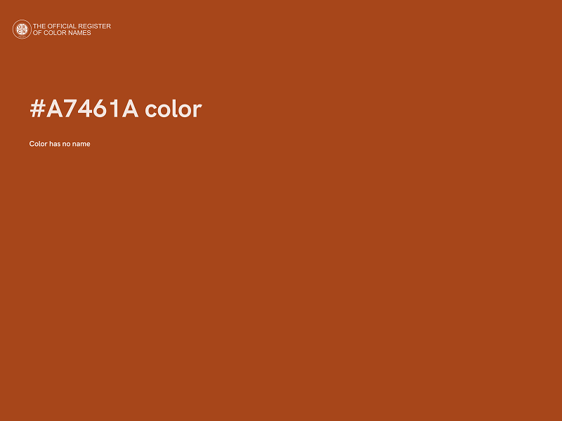 #A7461A color image