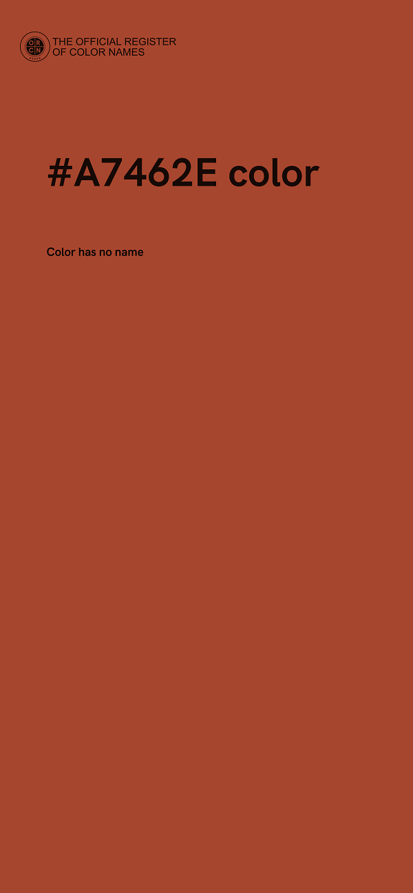 #A7462E color image