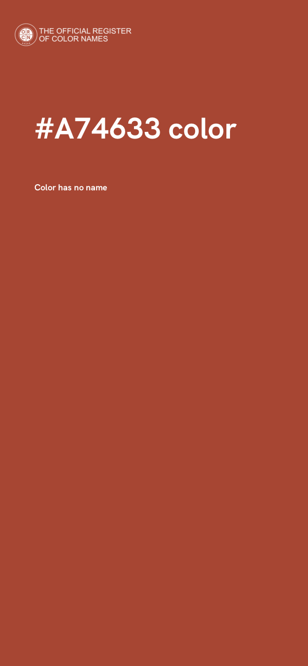 #A74633 color image