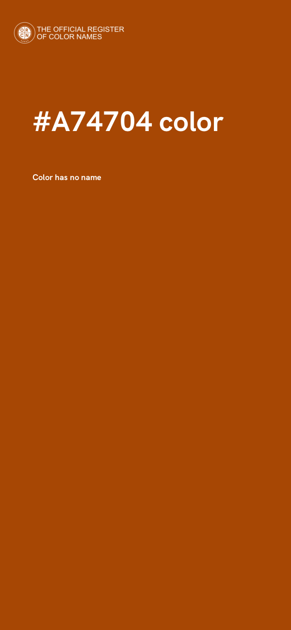 #A74704 color image