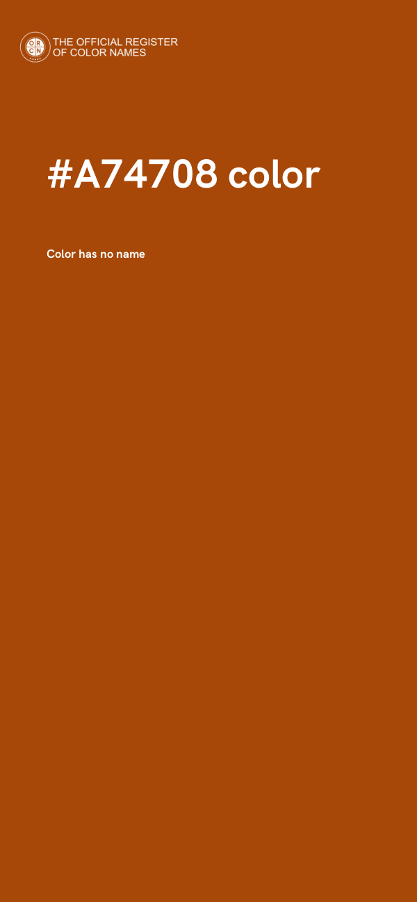 #A74708 color image