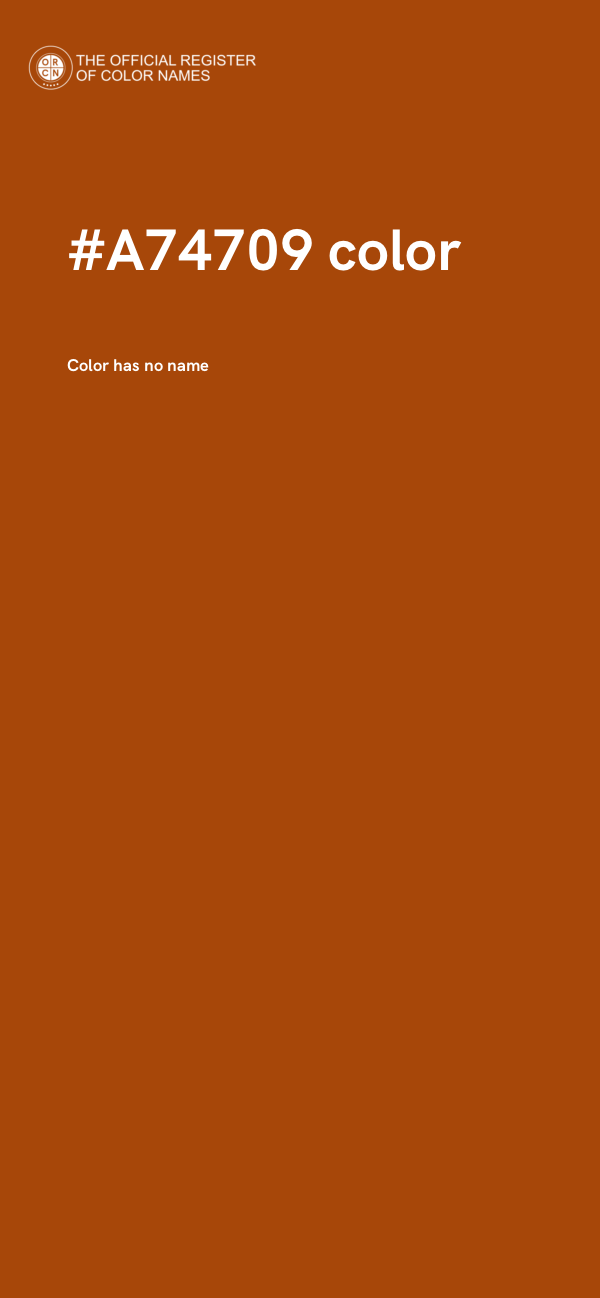 #A74709 color image