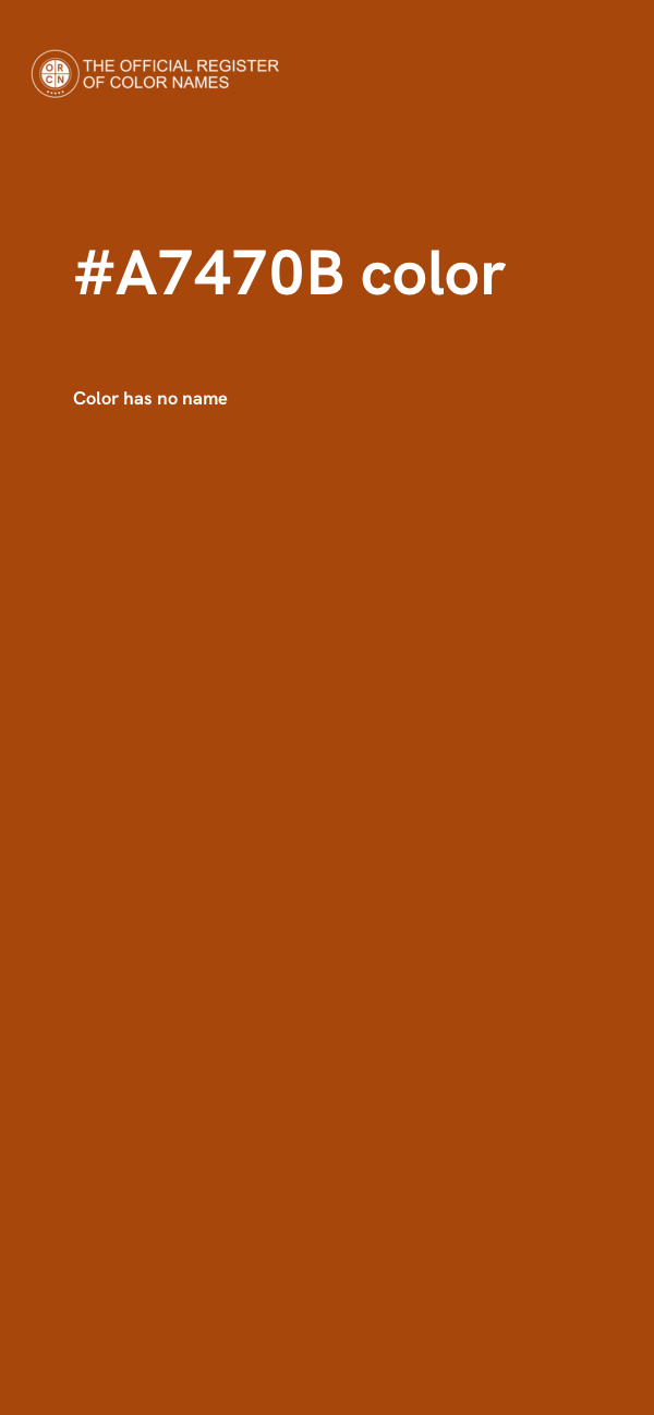 #A7470B color image